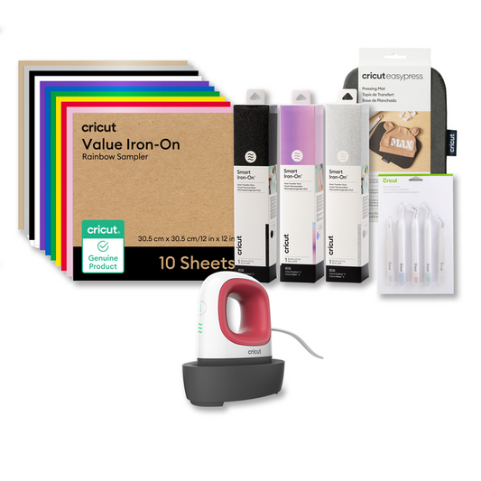 Cricut EasyPress Mini™, Raspberry + Everything Iron-On Bundle