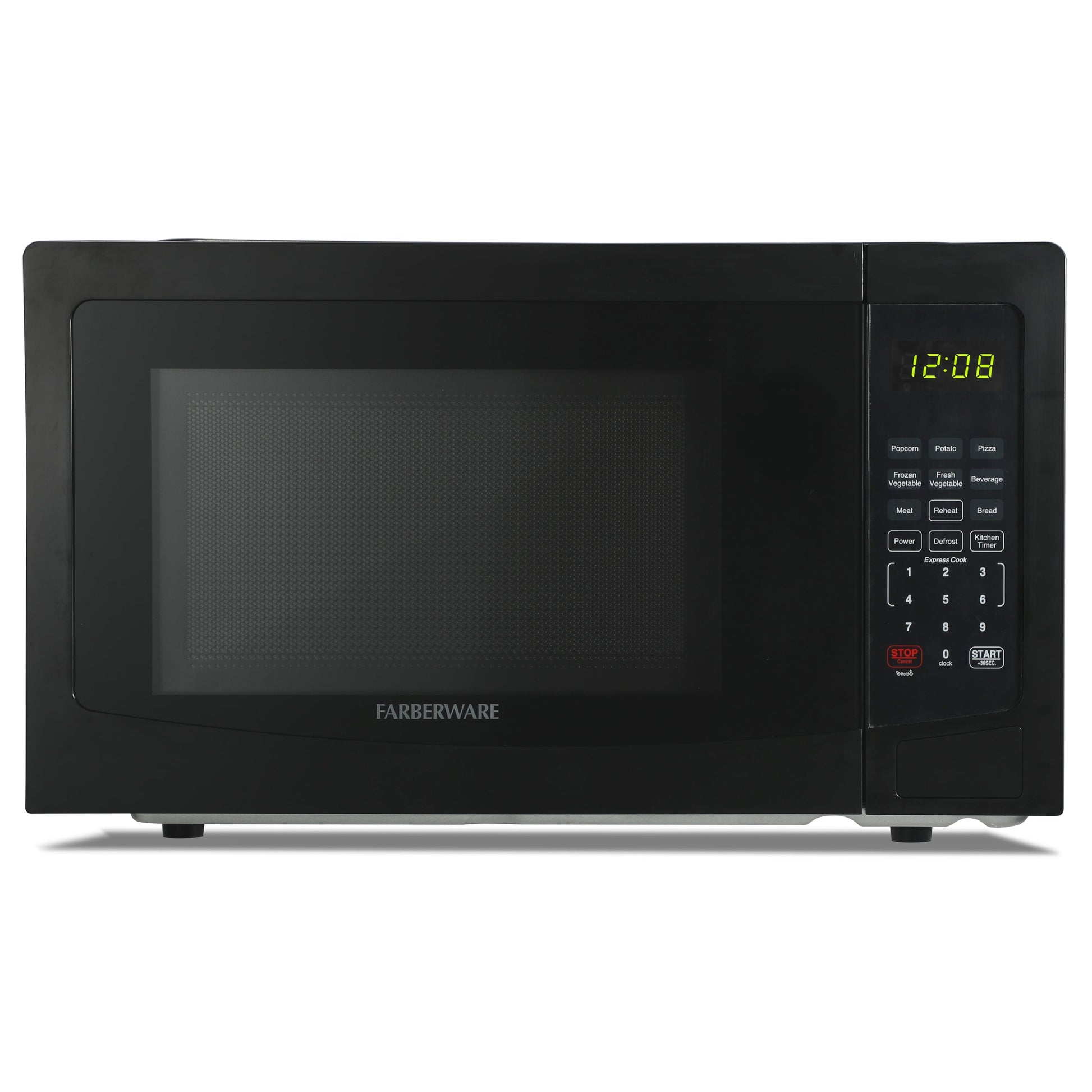 1.1 Cu. Ft. Countertop Microwave Oven – 1000W Power, Auto Cook Settings, Defrost, and Safety Lock – Black