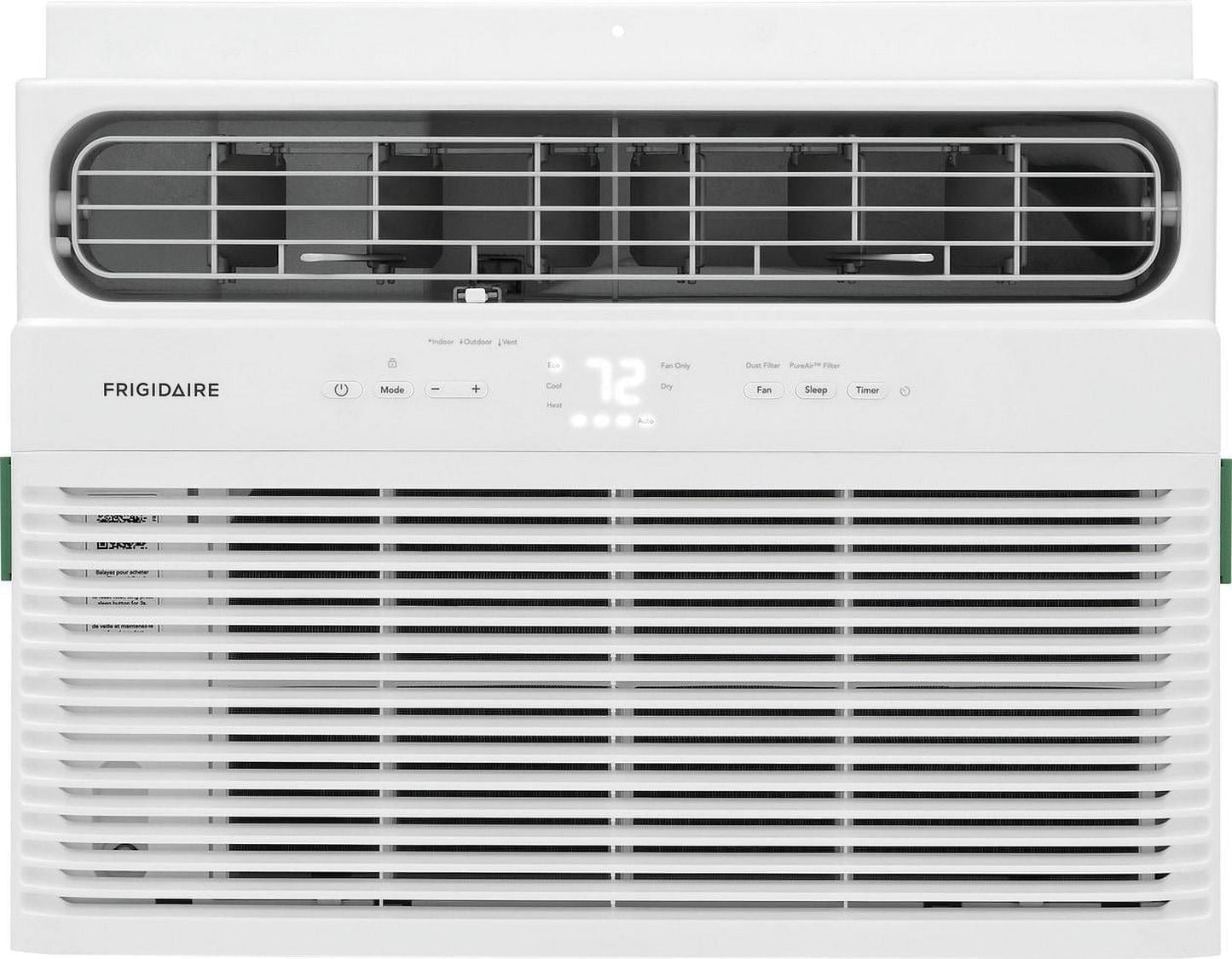 8,000 BTU Window Room Air Conditioner with Supplemental Heat up to 350 Sq Ft, White
