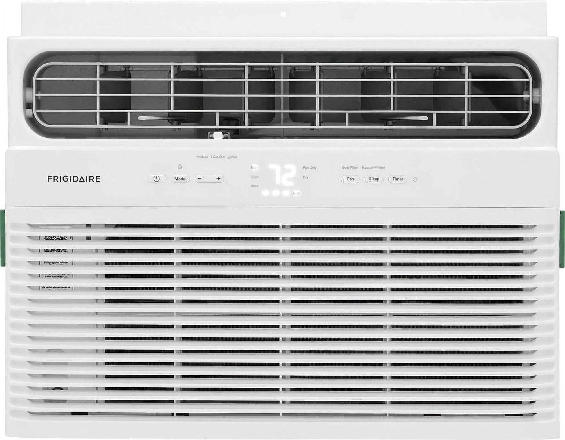 8,000 BTU Window Room Air Conditioner with Supplemental Heat up to 350 Sq Ft, White