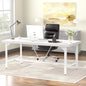 63 Inch Computer Desk, Sturdy Large Office Desk, Premium 2 Person Long Desks, Super Thick Study Writing Gaming Table, Modern Computer Table, Easy to Assemble, White
