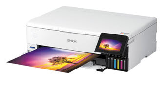 Epson EcoTank Photo ET-8550 Wireless Wide-format Color All-in-One Supertank Printer with Scanner, Copier, Ethernet and 4.3-inch Color Touchscreen