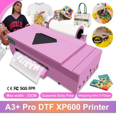 🔥A3 Pro DTF XP600 Printer Flatbed T-Shirt Printer for Cloth / Canvas Printed