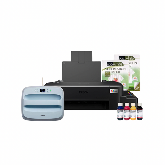Print Then Press Business Bundle: Shirts, Totes and More - Cricut Easypress 3 and Epson L121 Sublimation Printing Bundle