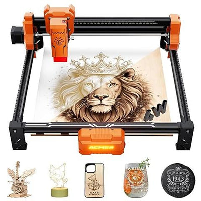 ACMER S2 7000mW Laser Engraver, 48W Output Lazer Engraving Machine for Tumbler, 0.01mm Precision, 300x300mm Engraving Area, 10000mm/min Speed, for Wood, Metal, Leather, Acrylic, DIY & Education