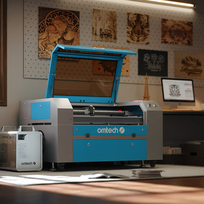 OMTech Maker MF2028-80 90W CO2 Laser Cutter and Engraver with 20" x 28" Working Area