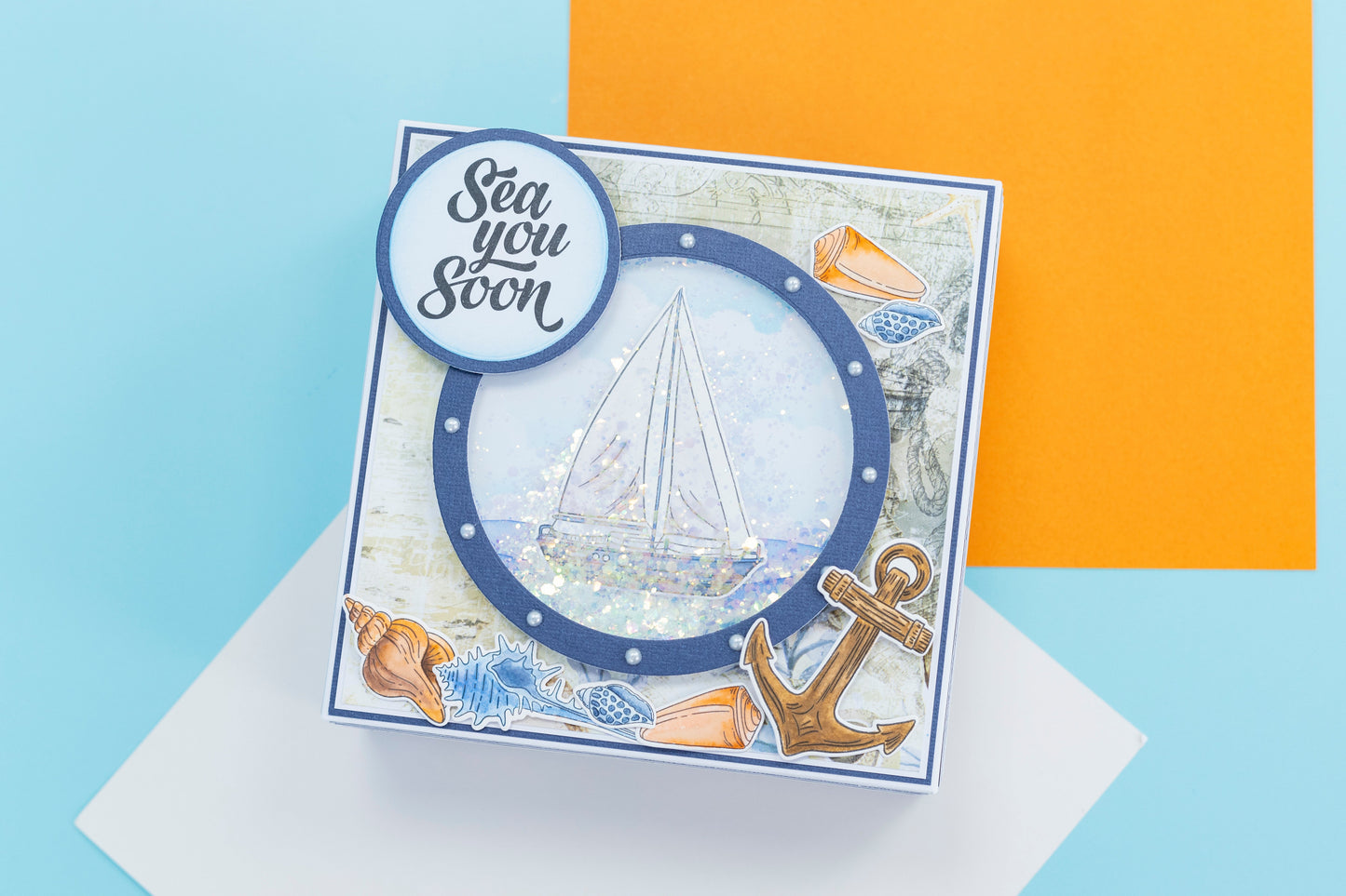 Crafter'S Companion Coastal Collection Stamp & Die - Out at Sea