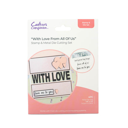 Crafters Companion - Stamp & Die Set - with Love from All of Us