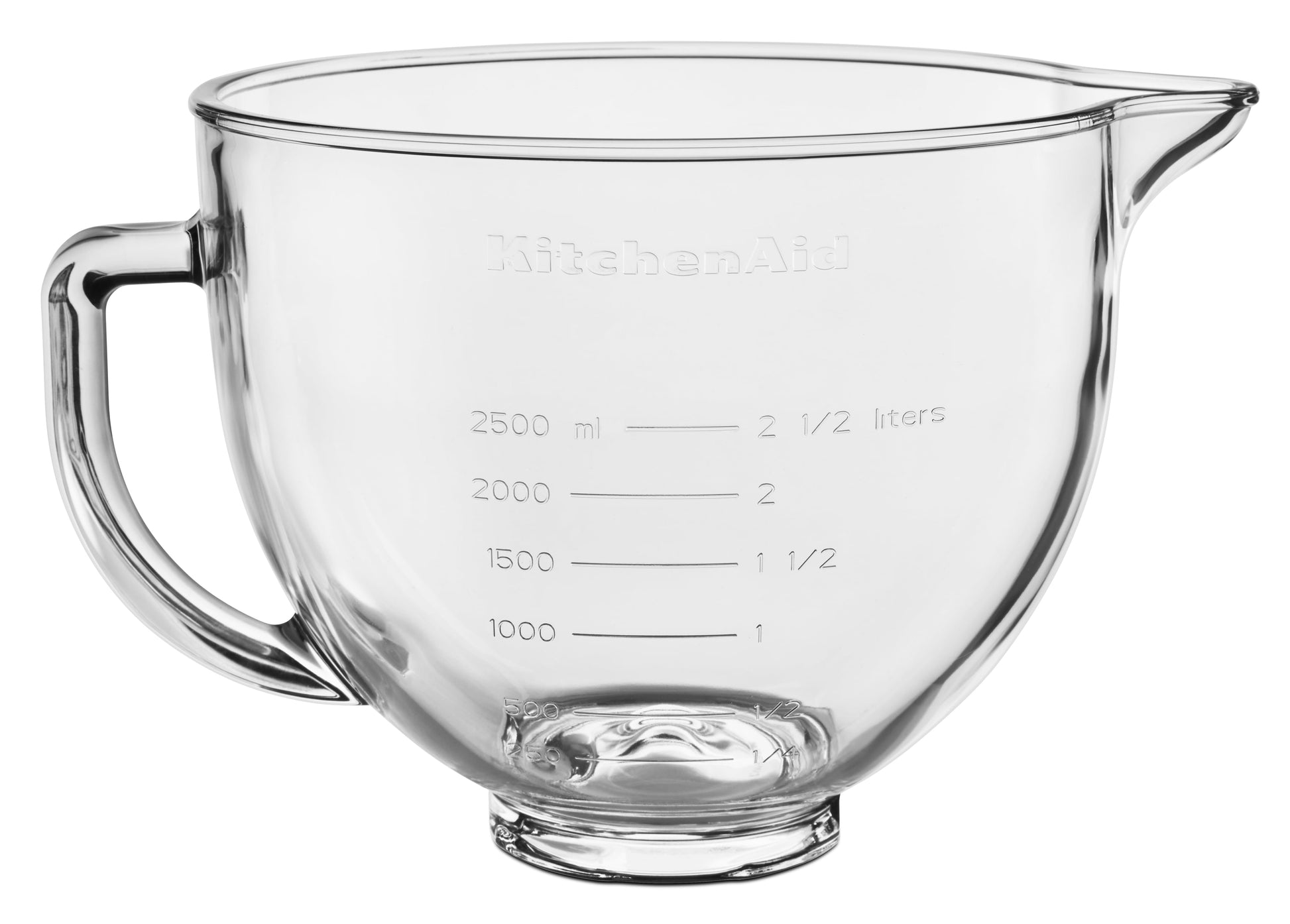 5-Quart Tilt-Head Glass Bowl with Measurement Markings, Clear, KSM5NLGB