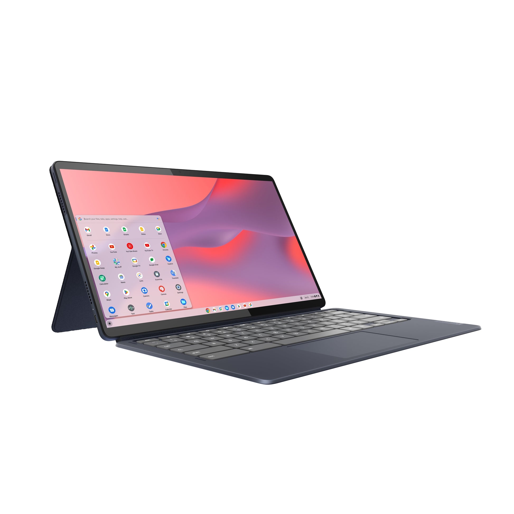 Ideapad Duet 5 Chromebook Laptop, 13.3" FHD OLED Touchscreen, Qualcomm Snapdragon SC7180, 4GB RAM, 128GB SSD, Abyss Blue, 82QS0001US