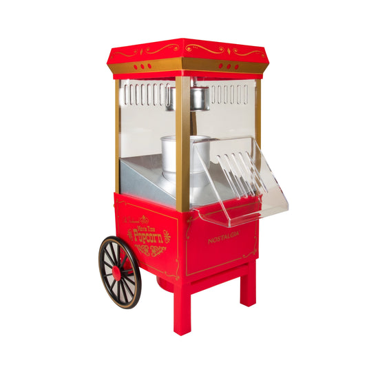 Popcorn Maker Vintage Movie Theater Style Popcorn Machine, Red
