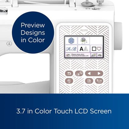 Brother PE570 Embroidery Machine with 135 Built-in Designs, Wireless Connectivity, and Artspira App Integration