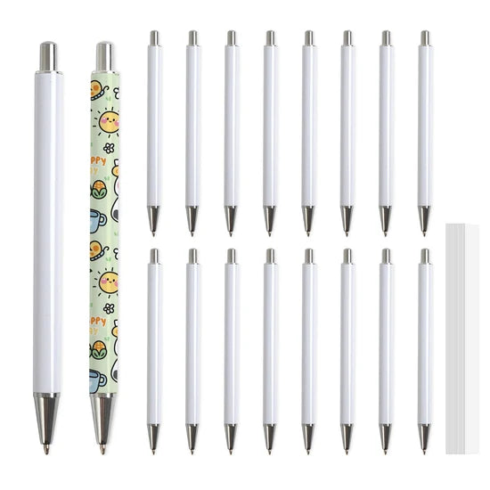 PYD Life Pen Heat Press Machine Bundle With Sublimation Pens Blanks,Heat Tape,Wrapping Measuring Too