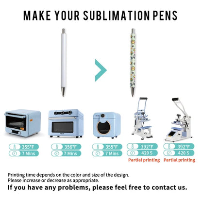 PYD Life Pen Heat Press Machine Bundle With Sublimation Pens Blanks,Heat Tape,Wrapping Measuring Too