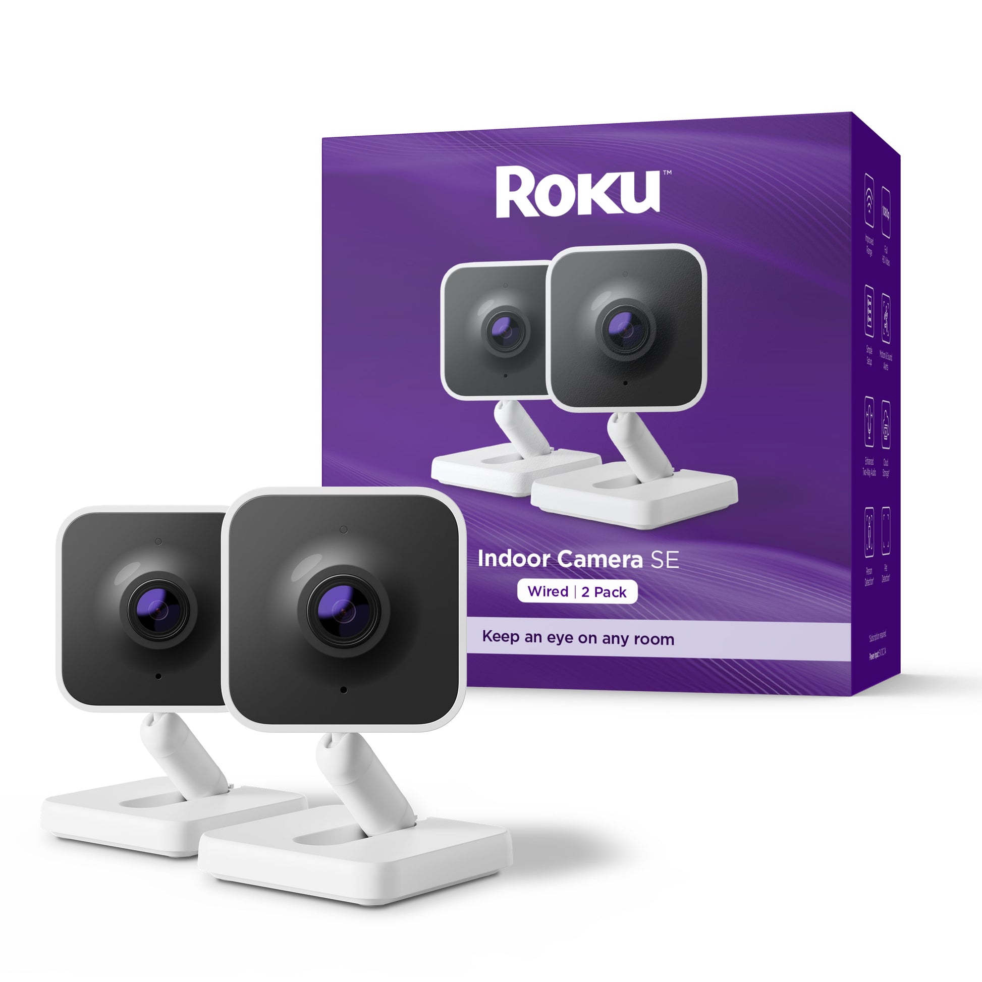 Indoor Camera SE - Home Security - 2-Pack - Wired Security Camera with 1080P HD & Wi-Fi 6