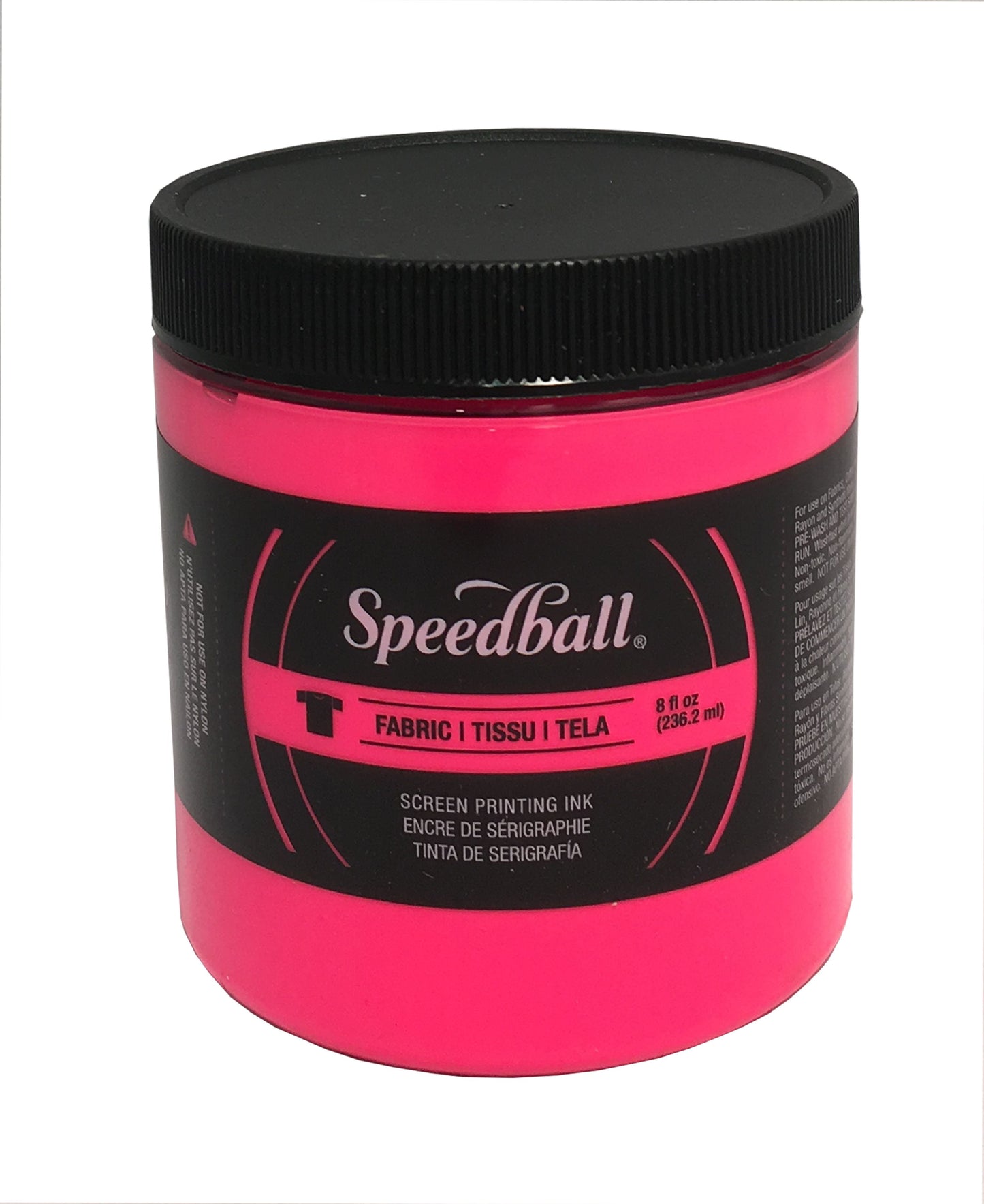Art Fabric Screen Printing Ink, Fluorescent Hot Pink, 8 Oz