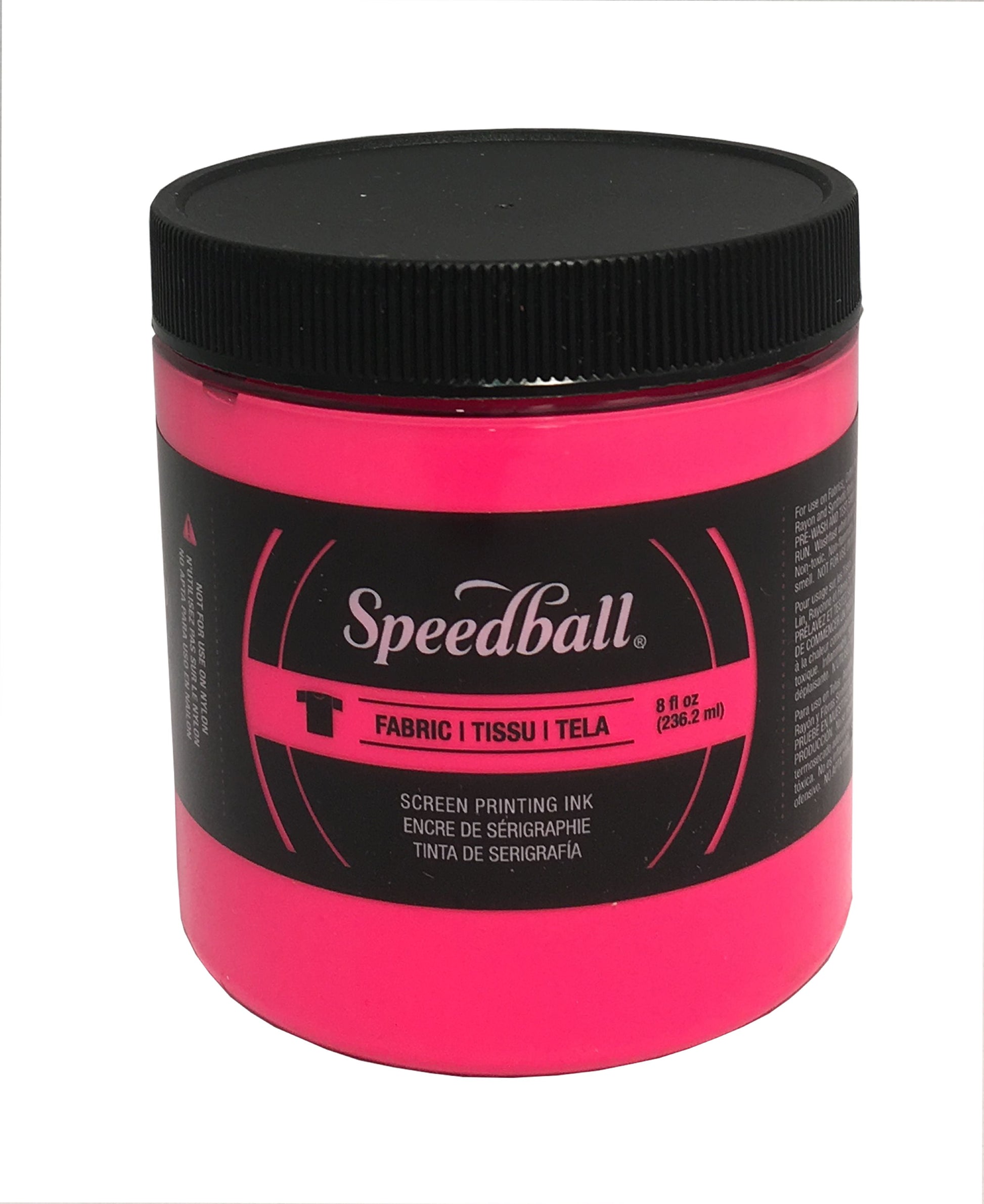 Art Fabric Screen Printing Ink, Fluorescent Hot Pink, 8 Oz