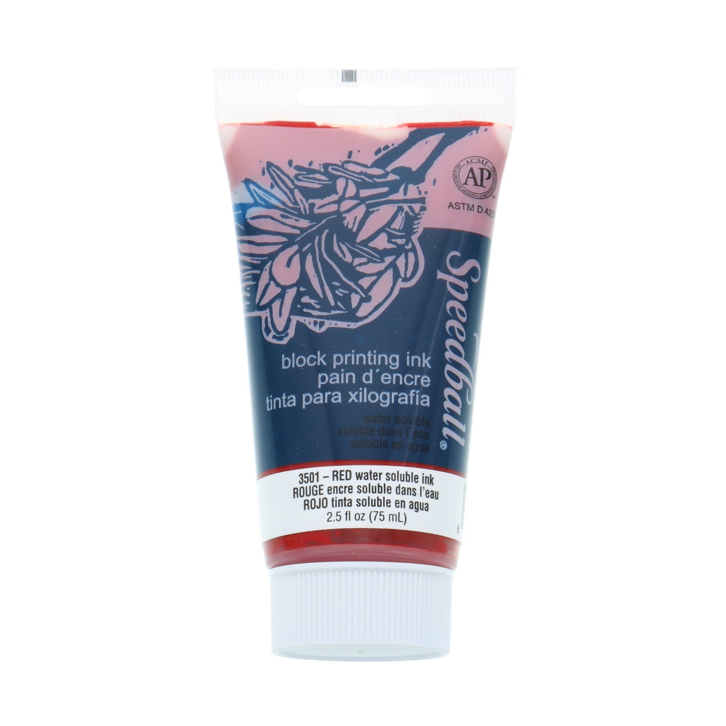 Block Printing Ink, Water-Based, 2.5 Oz., Red