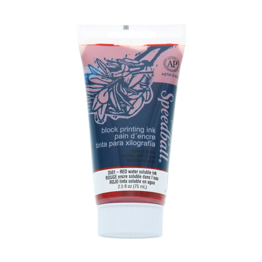 Block Printing Ink, Water-Based, 2.5 Oz., Red