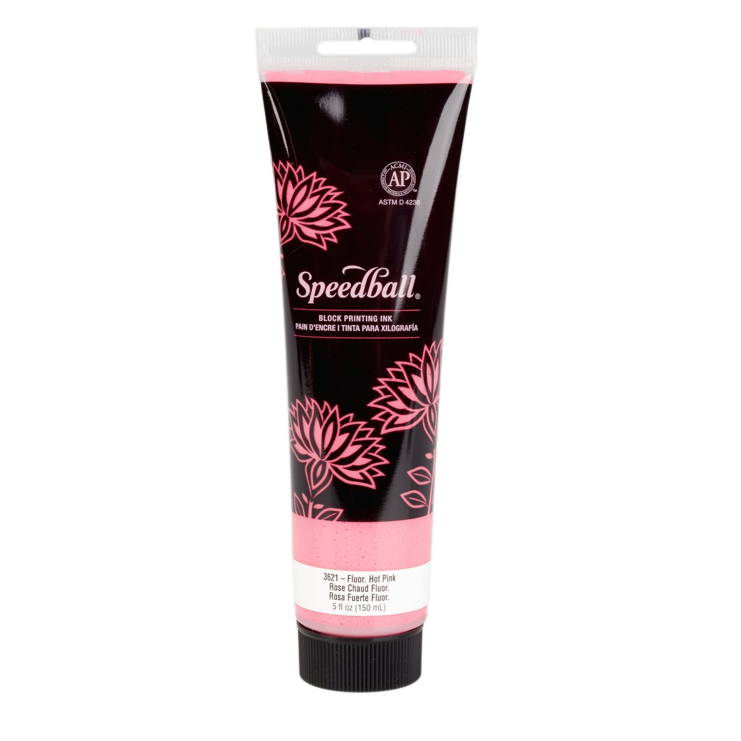Block Printing Ink, Water-Based, 5 Oz., Fluorescent Hot Pink