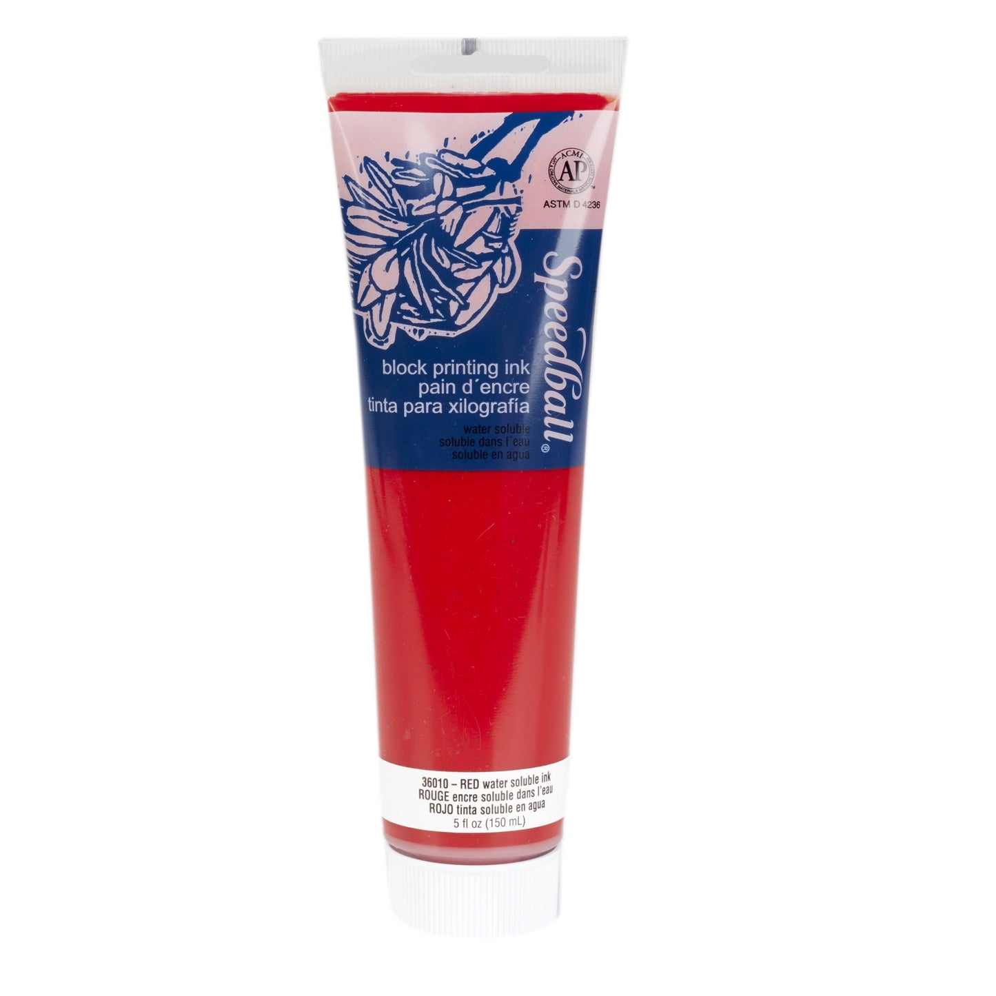 Block Printing Ink, Water-Based, 5 Oz., Red