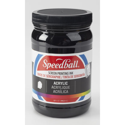 Permanent Acrylic Screen Printing Ink, 32 Oz., Black