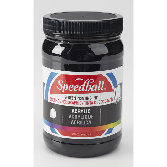 Permanent Acrylic Screen Printing Ink, 32 Oz., Black