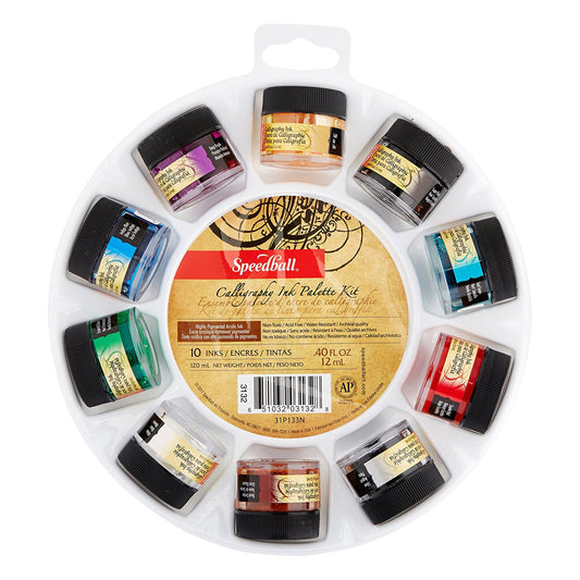 Pigmented Acrylic Ink Palette Set, 10-Color Set