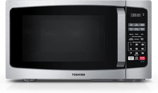 0.9 Cu Ft Microwave Oven, 6 Auto Menus, Mute Function, Child Lock, 900W, Stainless Steel