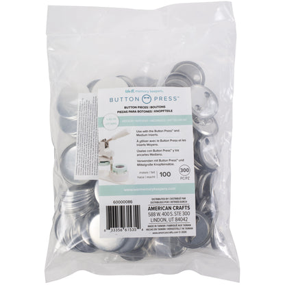We R Button Press Bulk Refill Pack 100/Pkg-Medium (37Mm)