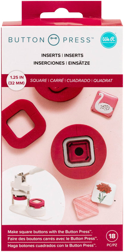 We R Button Press Insert-Square (31Mm)