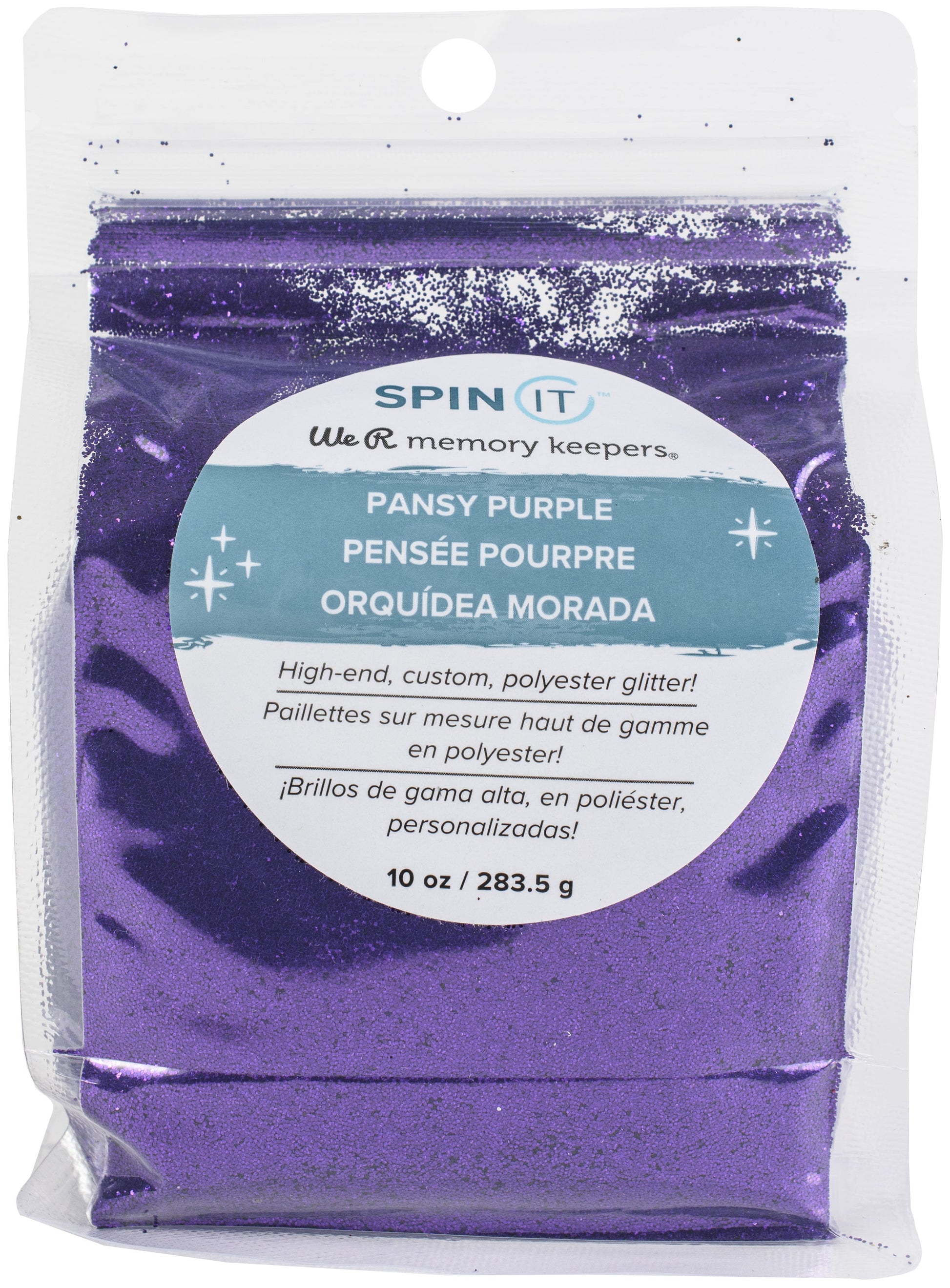 Spin It Fine Glitter 10Oz-Pansy Purple