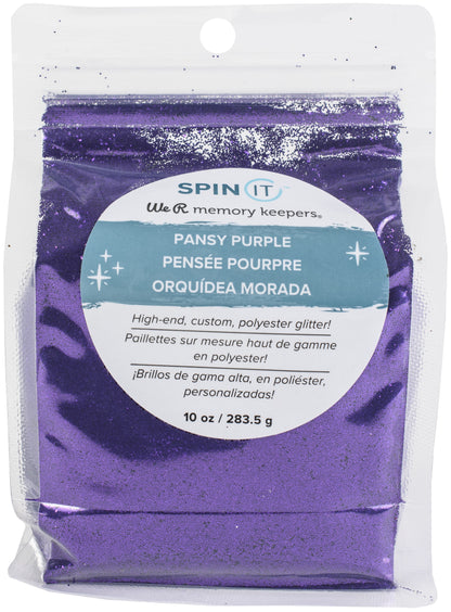 Spin It Fine Glitter 10Oz-Pansy Purple