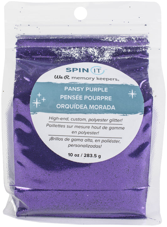 Spin It Fine Glitter 10Oz-Pansy Purple