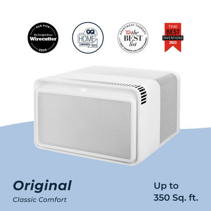 8,000 BTU Window Air Conditioner - Quiet & Smart, Cools up to 350 Sq. Ft. - #1 Easy to Install AC, App/Wi-Fi, Remote Control, Voice-Enabled, 2X Insulation, White