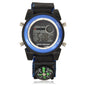 Black and Blue LED Fast Strap Watch with Compass (WN4034WM)