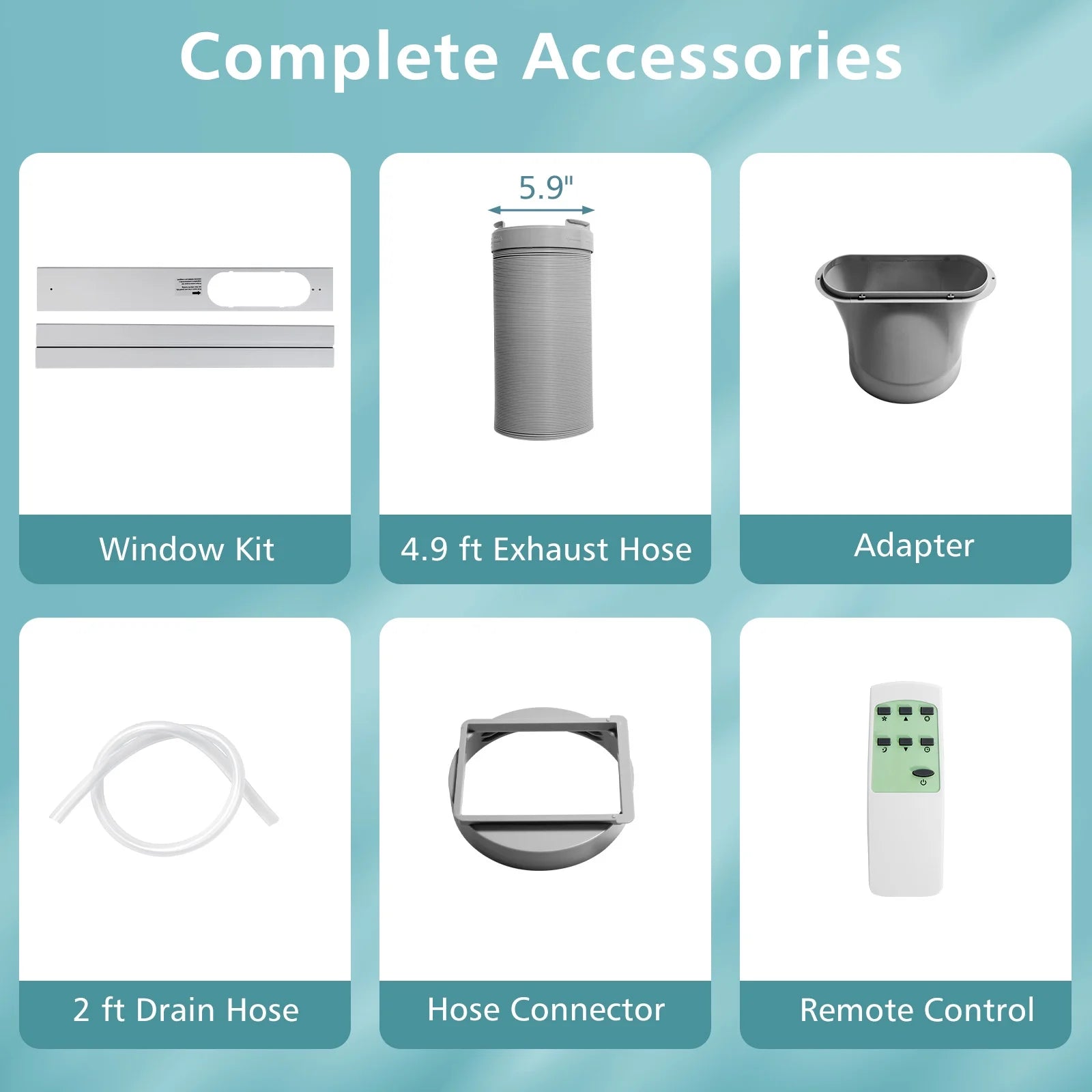 5200 BTU (8000 BTU ASHRAE) Portable Air Conditioner 3-In-1 AC Unit W/ Cool Dehum Fan Sleep Mode