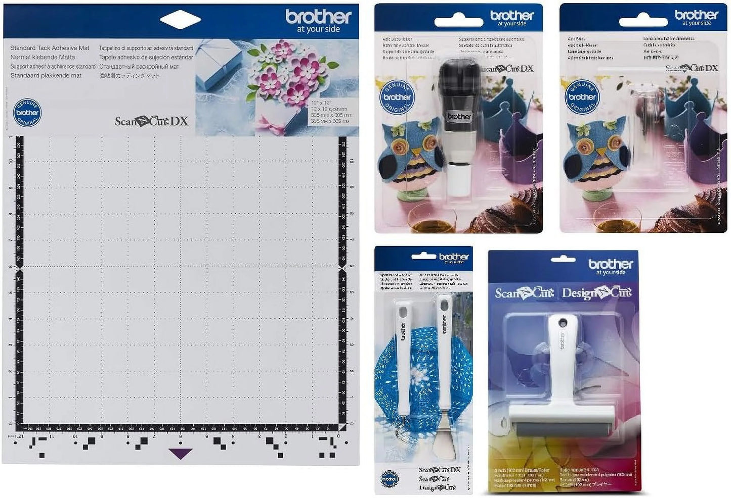 Brother Scanncut DX Standard Tack Adhesive Mat, Auto Blade and Auto Blade Holder, Accessory Tools