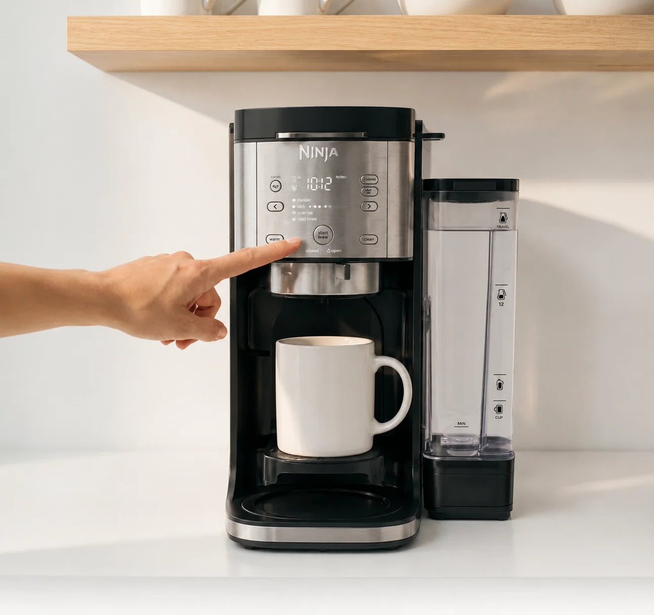 Dualbrew Coffee Maker Grounds & Pods Hot & Iced, Rapid Cold Brew