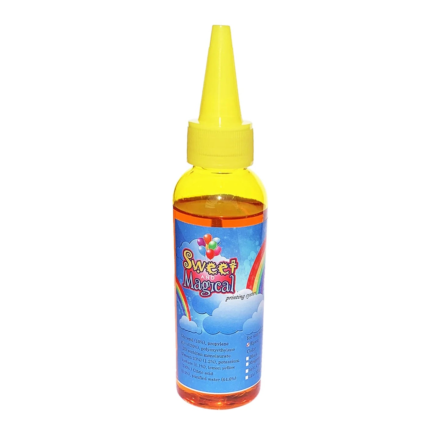 Edible Ink Refill Bottle, 100Ml or 3.3OZ (YELLOW)