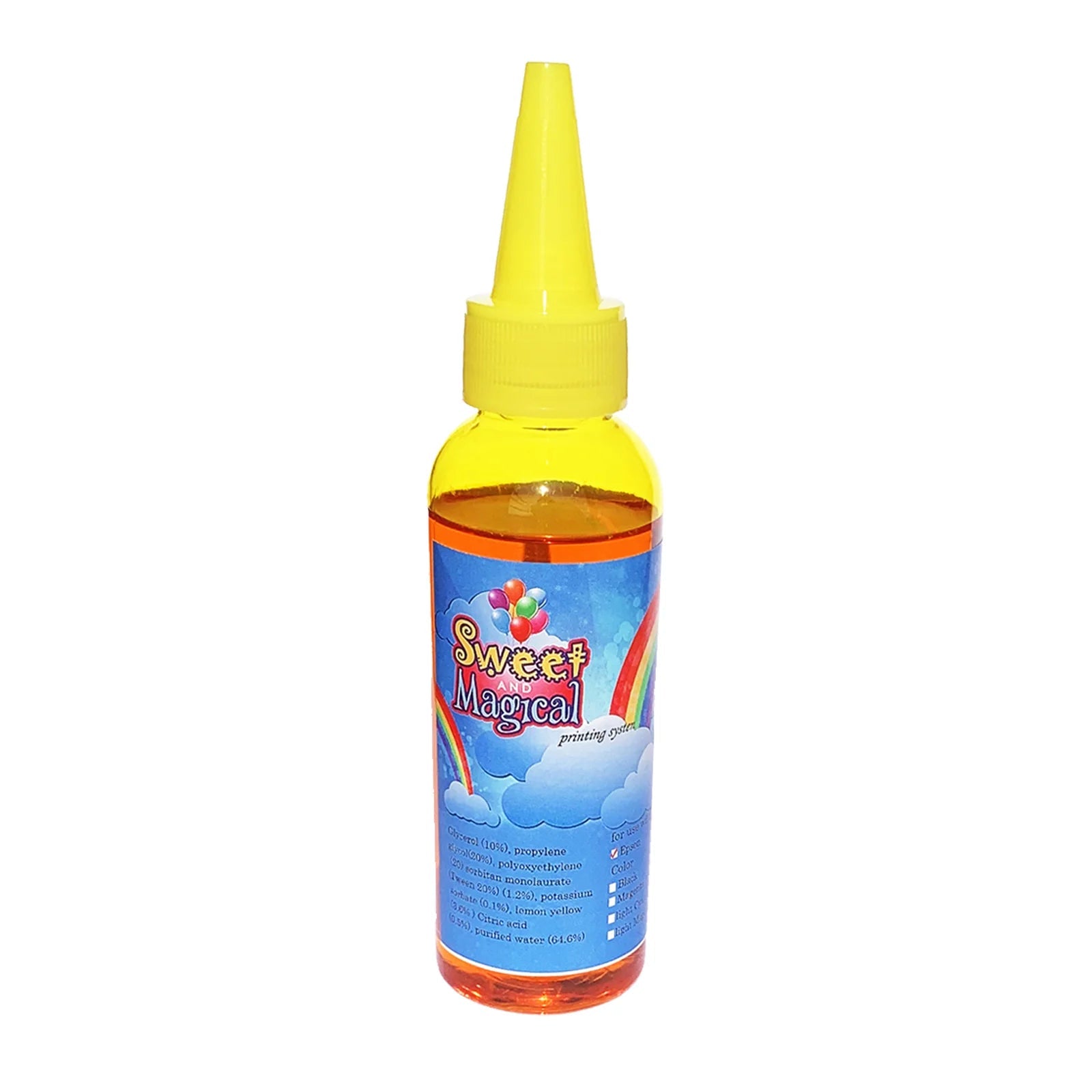 Edible Ink Refill Bottle, 100Ml or 3.3OZ (YELLOW)