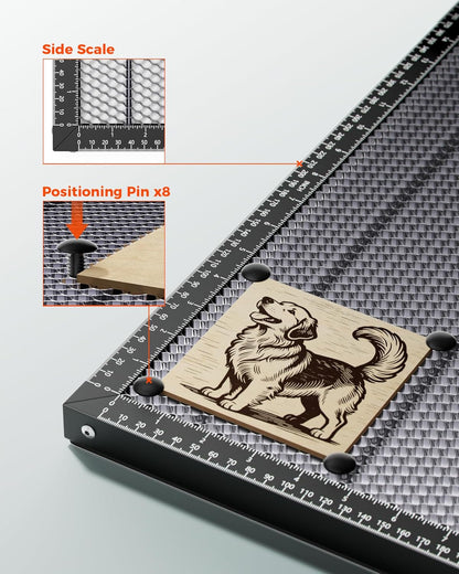 ACMER Honeycomb Laser Bed 300 * 300Mm, Laser Engraver Honeycomb Working Table with Aluminum Backing Plate, Cutting Table for Diode CO₂ Fiber Laser Engravers, Desktop Protection