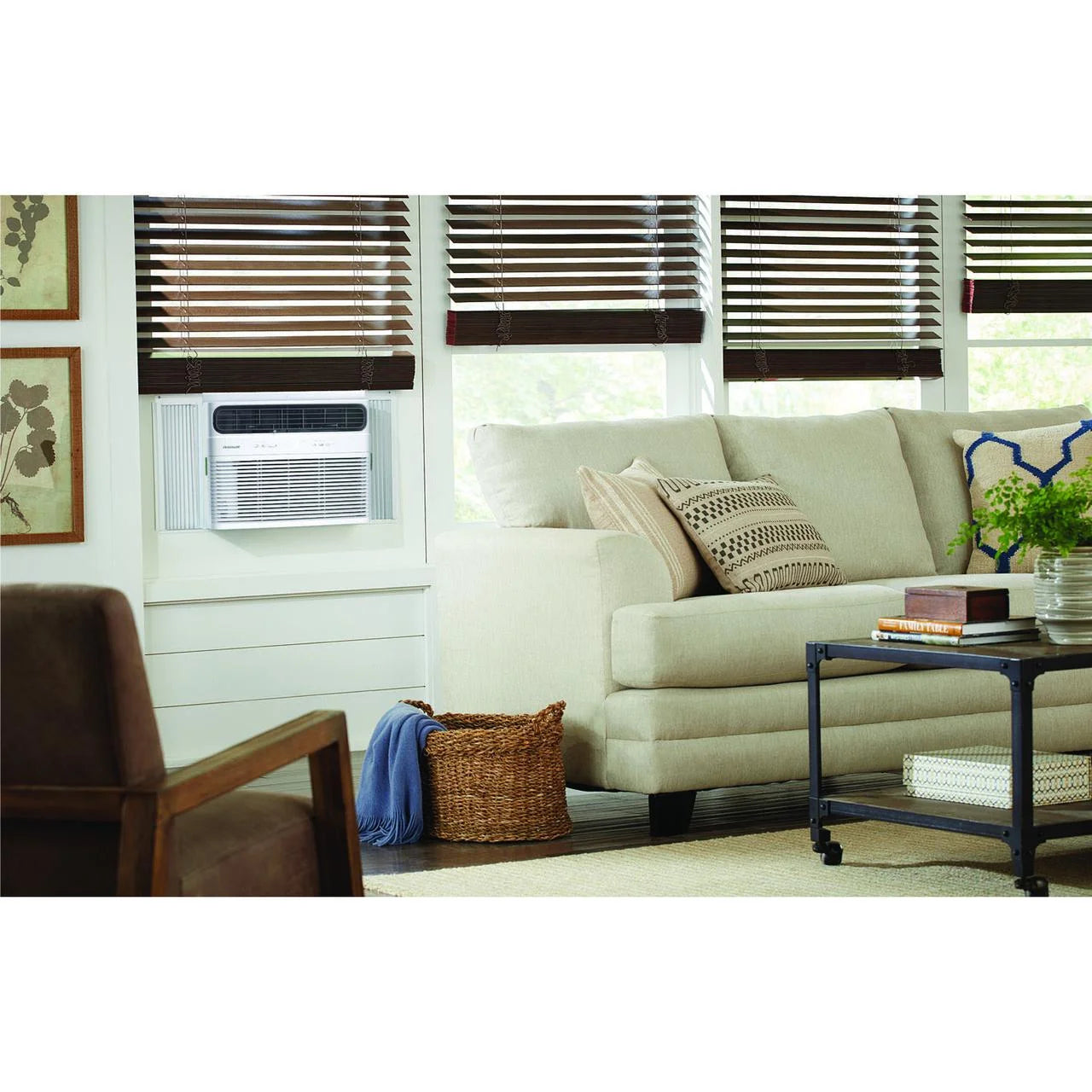 12,000 BTU Smart Window Air Conditioner with Wi-Fi and Remote in White