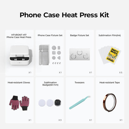 Phone Case Heat Press Machine - Vacuum Heat Press Machine for Phone Cases- Sublimation Press for Custom Phone Case, Badges, Coasters, Includes Film & Fixture (Compatible with Android)