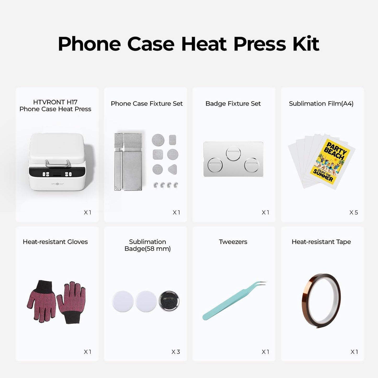 Phone Cases Heat Press - 3D Vacuum Heat Press with Is Software, Auto Temperature Control. Includes 2 Adjustable Phone Fixture(Compatible with Iphone & Android)