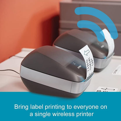 DYMO Labelwriter Wireless Label Printer | Direct Thermal Printer Great for Shipping Warehouse Labels Name Badges Barcodes and More Connect through Wi-Fi for Home & Office Organization Black
