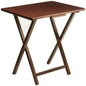 Indoor Single Folding TV Tray Table - Walnut L 19 X W 15 X H 26