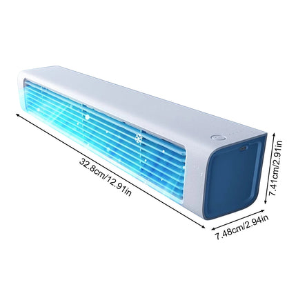 No‑Drill Wall AC Unit Fan, Portable Wireless Air Conditioner Fan, Rechargeable Charging Air Conditioner Fan, 10S Instant Cooling & 3‑Speed for Camping, Kitchen (White)