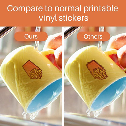 Sublimation Sticker Paper - 20 Pcs 8.5" X 11" Glossy Transparent Waterproof Sublimation Stickers （White）