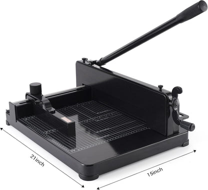 Heavy Duty Paper Cutter,12 Inch Guillotine Paper Cutter,Guillotine Paper Cutters and Trimmers Cards Leather with Metal Base for Office Home School (Black, A4)